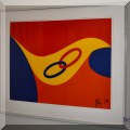 A10. Alexander Calder “Flying Colors 2” lithograph. Signed and dated in print. Print: 20”h x 26”w 
